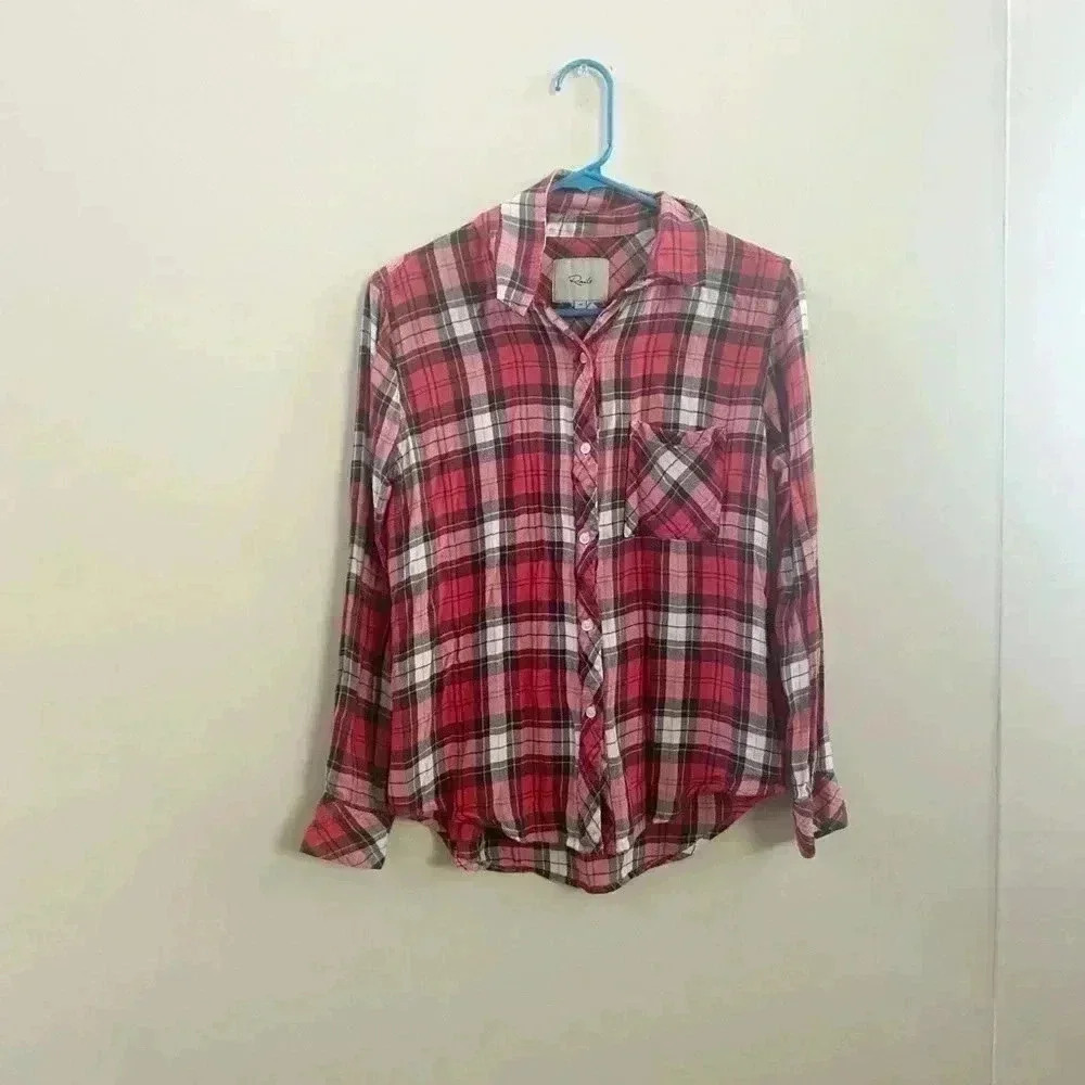 Rails red plaid flannel shirt XS